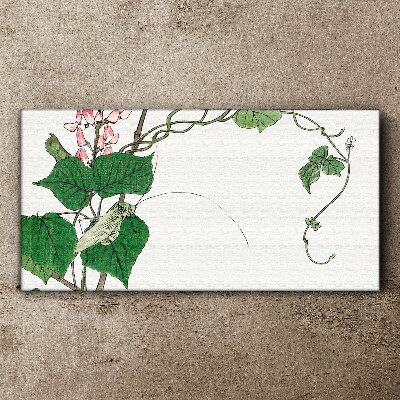 Tableau sur toile Fleurs et insectes en harmonie