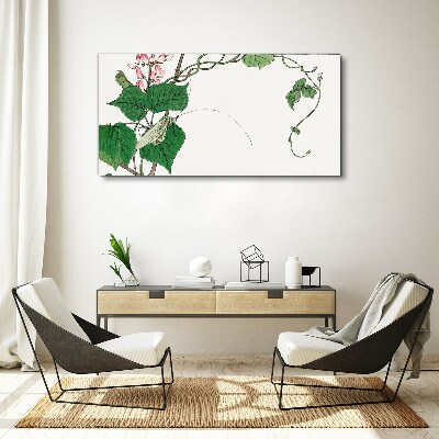 Tableau sur toile Fleurs et insectes en harmonie