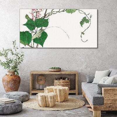 Tableau sur toile Fleurs et insectes en harmonie