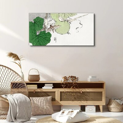 Tableau sur toile Papillons et plantes en harmonie