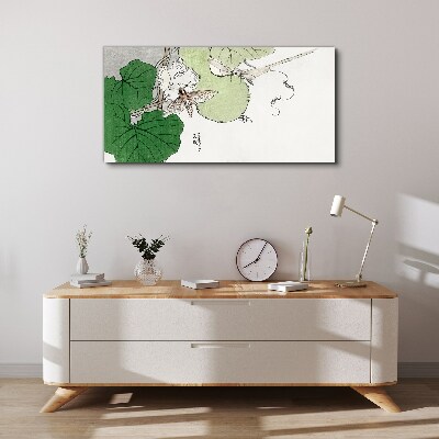 Tableau sur toile Papillons et plantes en harmonie