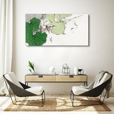 Tableau sur toile Papillons et plantes en harmonie