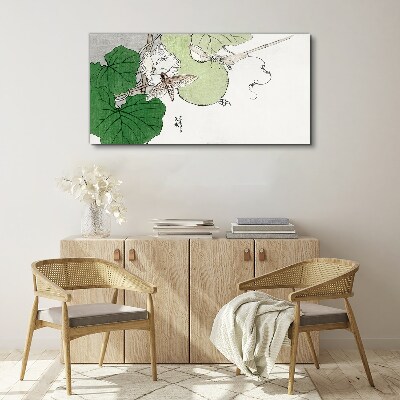 Tableau sur toile Papillons et plantes en harmonie