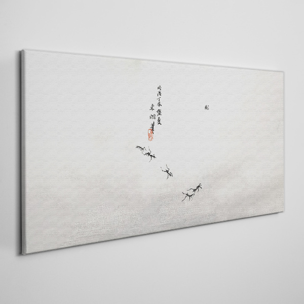 Tableau toile imprimée Nature paisible avec calligraphie