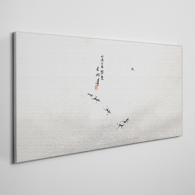 Tableau toile imprimée Nature paisible avec calligraphie