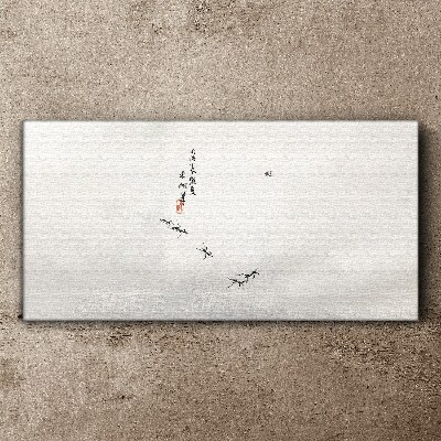 Tableau toile imprimée Nature paisible avec calligraphie