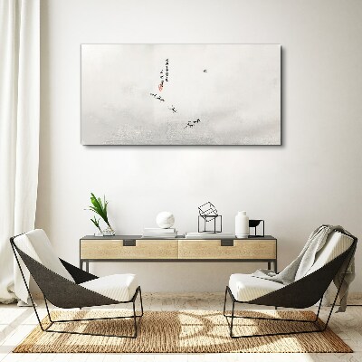 Tableau toile imprimée Nature paisible avec calligraphie