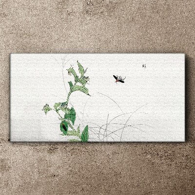 Tableau sur toile La délicatesse de la nature avec un papillon