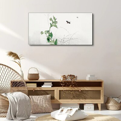 Tableau sur toile La délicatesse de la nature avec un papillon
