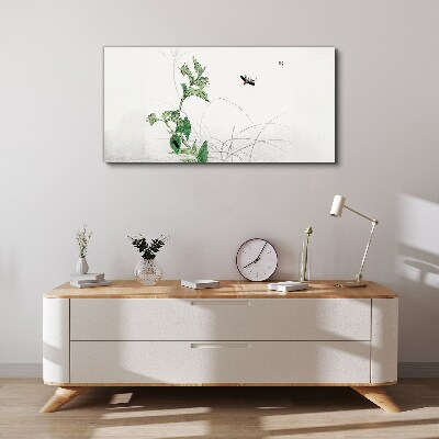 Tableau sur toile La délicatesse de la nature avec un papillon