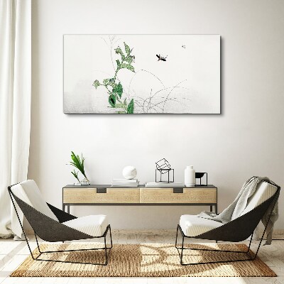 Tableau sur toile La délicatesse de la nature avec un papillon