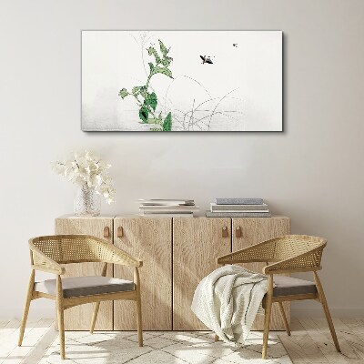 Tableau sur toile La délicatesse de la nature avec un papillon