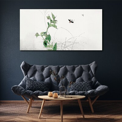 Tableau sur toile La délicatesse de la nature avec un papillon