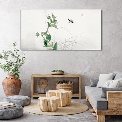 Tableau sur toile La délicatesse de la nature avec un papillon