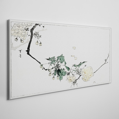 Tableau toile imprimée Un paysage floral aux nuances délicates