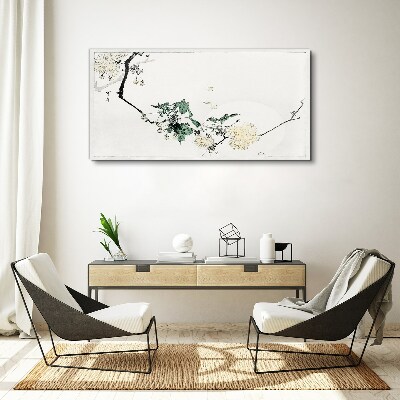 Tableau toile imprimée Un paysage floral aux nuances délicates