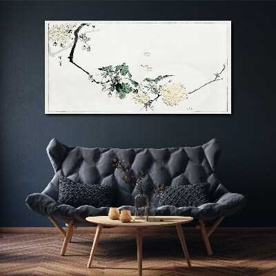 Tableau toile imprimée Un paysage floral aux nuances délicates