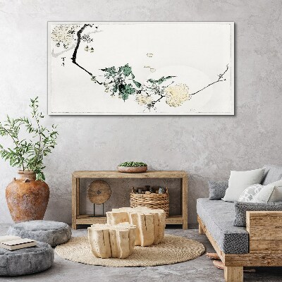 Tableau toile imprimée Un paysage floral aux nuances délicates