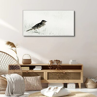 Tableau sur toile Un oiseau sur l'herbe