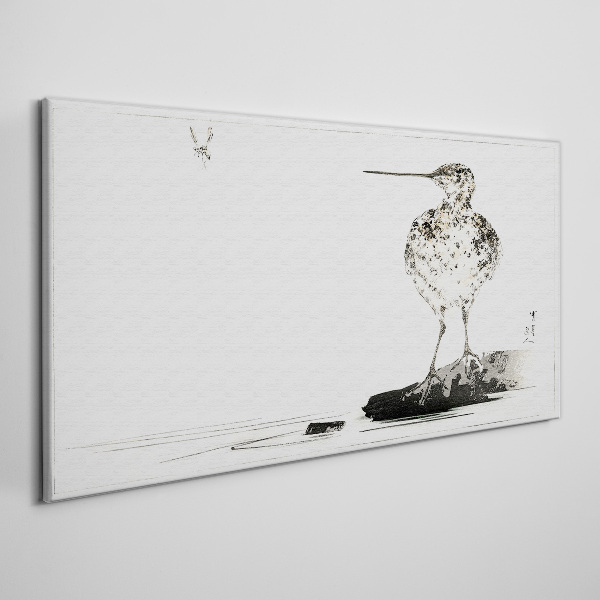 Tableau sur toile Un oiseau sur un fond minimaliste