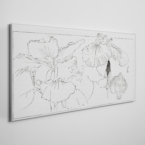 Tableau imprimé sur toile Compositions florales aux lignes délicates