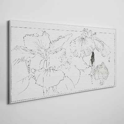 Tableau imprimé sur toile Compositions florales aux lignes délicates