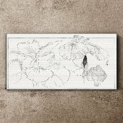 Tableau imprimé sur toile Compositions florales aux lignes délicates