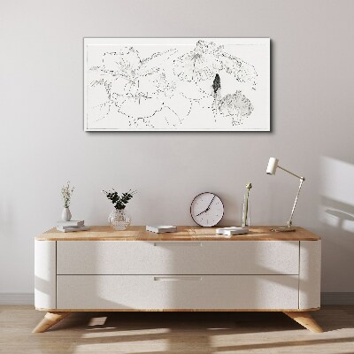 Tableau imprimé sur toile Compositions florales aux lignes délicates