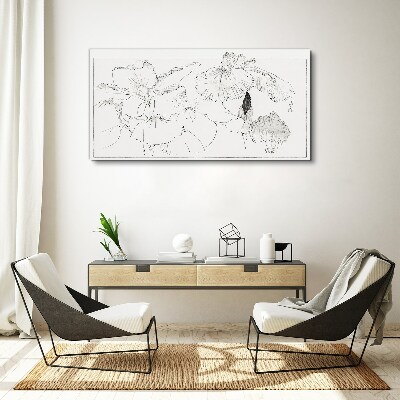 Tableau imprimé sur toile Compositions florales aux lignes délicates