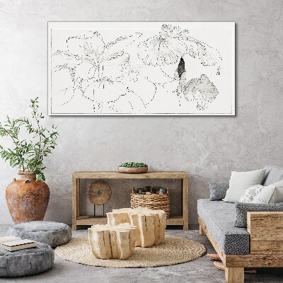 Tableau imprimé sur toile Compositions florales aux lignes délicates