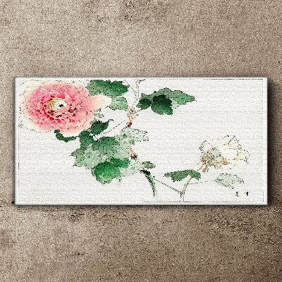 Tableau sur toile Composition florale avec pivoine rose