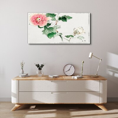 Tableau sur toile Composition florale avec pivoine rose