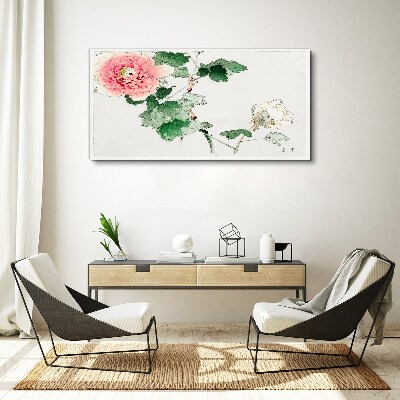 Tableau sur toile Composition florale avec pivoine rose