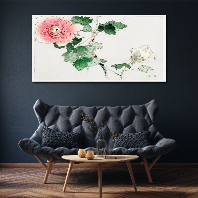 Tableau sur toile Composition florale avec pivoine rose