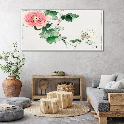 Tableau sur toile Composition florale avec pivoine rose