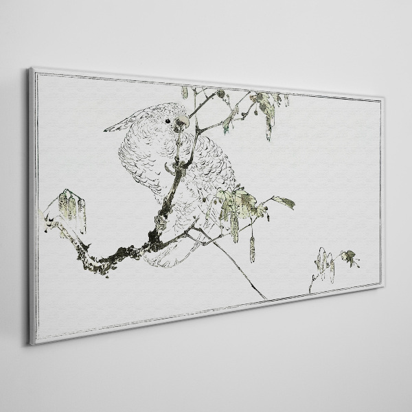 Tableau imprimé sur toile Un oiseau sur une branche