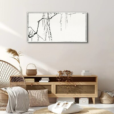 Tableau sur toile Branches délicates aux tons monochromes