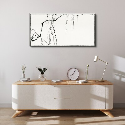 Tableau sur toile Branches délicates aux tons monochromes