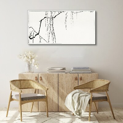 Tableau sur toile Branches délicates aux tons monochromes