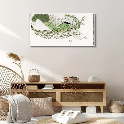 Tableau toile imprimée Corbeille de fruits verts