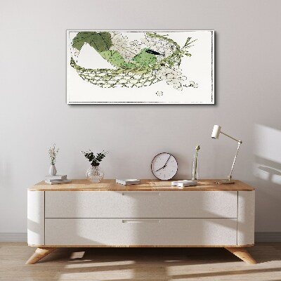 Tableau toile imprimée Corbeille de fruits verts