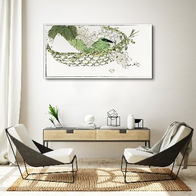 Tableau toile imprimée Corbeille de fruits verts