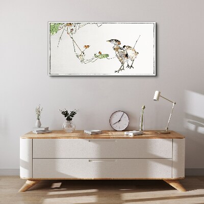 Tableau sur toile Oiseaux parmi la végétation