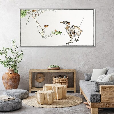 Tableau sur toile Oiseaux parmi la végétation