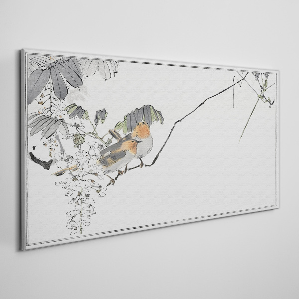 Tableau sur toile Oiseaux sur une branche