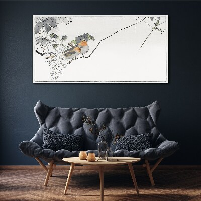 Tableau sur toile Oiseaux sur une branche