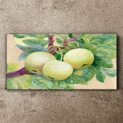 Tableau toile imprimée Jardin de pommiers aux couleurs pastel