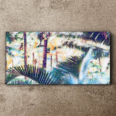 Tableau sur toile Paysage tropical aux couleurs pastel