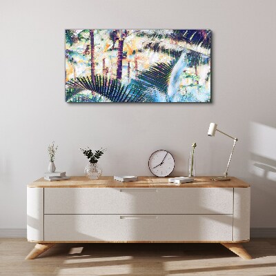 Tableau sur toile Paysage tropical aux couleurs pastel