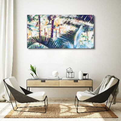 Tableau sur toile Paysage tropical aux couleurs pastel